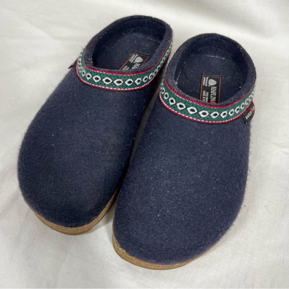 Haflinger Shoes Haflinger 0 Wool Felt Grizzly Slipper Navy Cork Footbed Poshmark